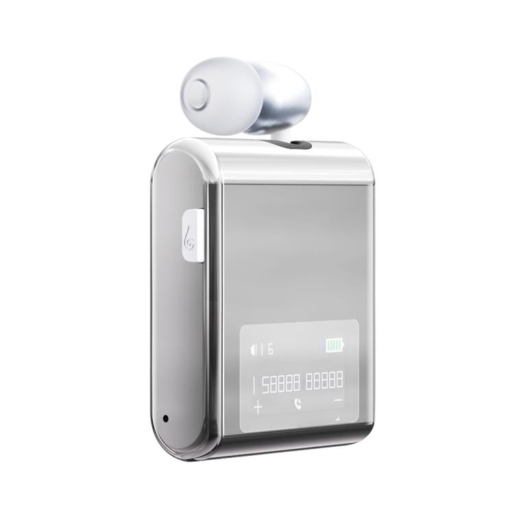 K89 Business Lavalier Single Ear Bluetooth Earphones(Silver) - Bluetooth Earphone by buy2fix | Online Shopping UK | buy2fix