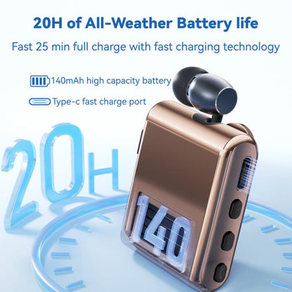 K89 Business Lavalier Single Ear Bluetooth Earphones(Silver) - Bluetooth Earphone by buy2fix | Online Shopping UK | buy2fix