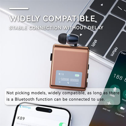 K89 Business Lavalier Single Ear Bluetooth Earphones(Black) - Bluetooth Earphone by buy2fix | Online Shopping UK | buy2fix