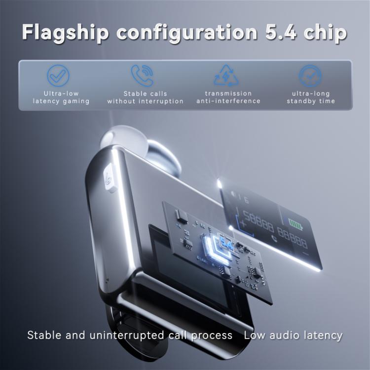 K89 Business Lavalier Single Ear Bluetooth Earphones(Silver) - Bluetooth Earphone by buy2fix | Online Shopping UK | buy2fix