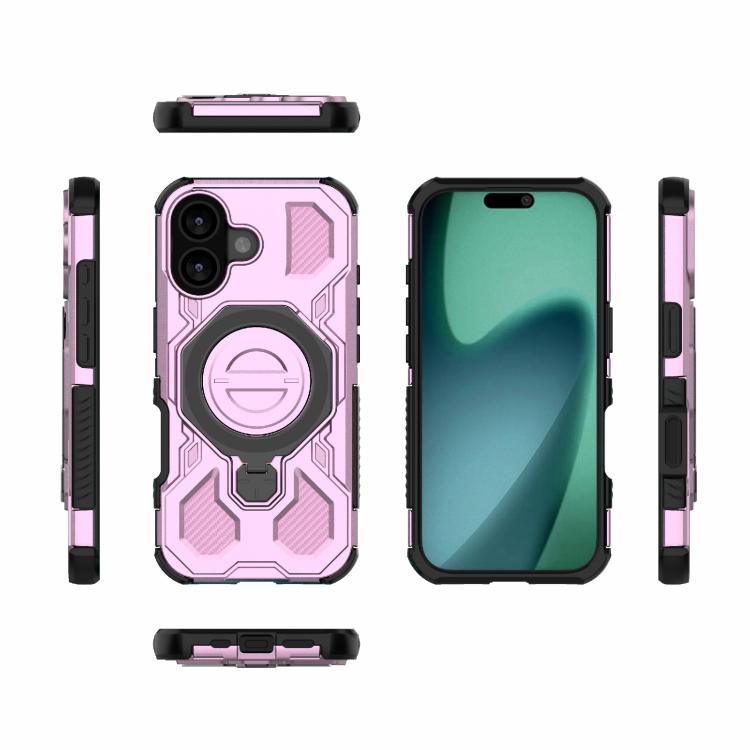 For iPhone 17 J-20 Solid Color MagSafe Magnetic TPU+PC Phone Case(Pink) - iPhone 17 Cases by buy2fix | Online Shopping UK | buy2fix