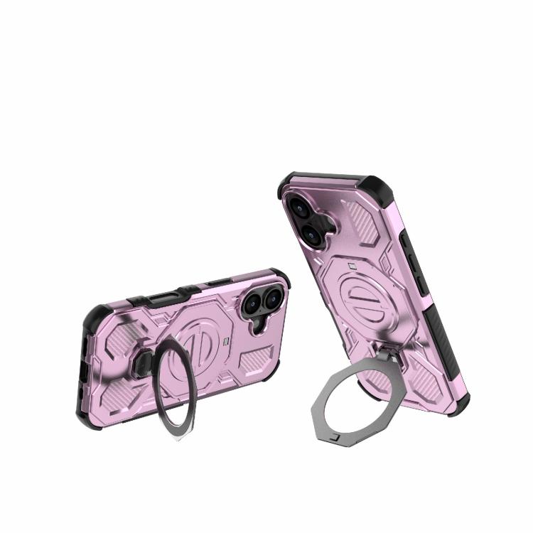 For iPhone 17 J-20 Solid Color MagSafe Magnetic TPU+PC Phone Case(Pink) - iPhone 17 Cases by buy2fix | Online Shopping UK | buy2fix