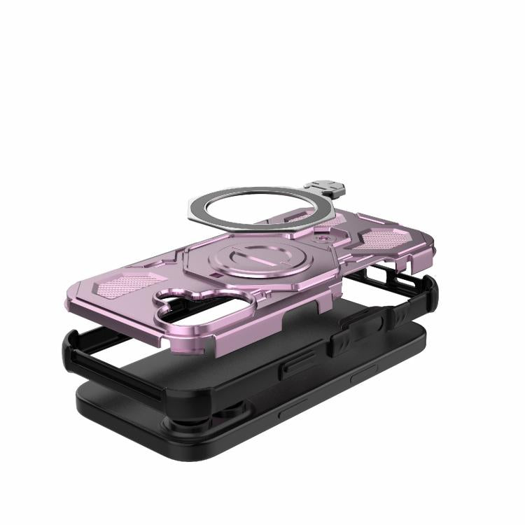 For iPhone 17 J-20 Solid Color MagSafe Magnetic TPU+PC Phone Case(Pink) - iPhone 17 Cases by buy2fix | Online Shopping UK | buy2fix