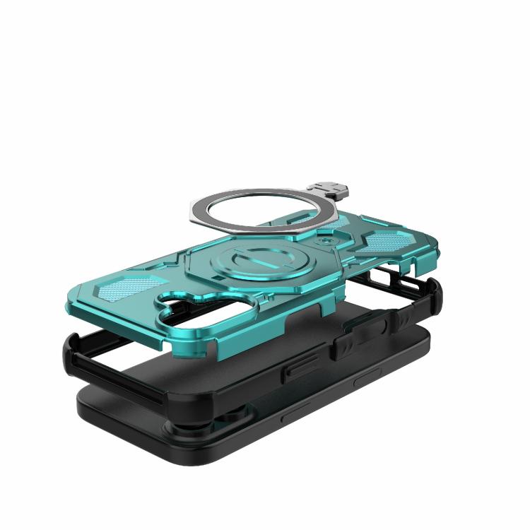 For iPhone 17 J-20 Solid Color MagSafe Magnetic TPU+PC Phone Case(Lake Blue) - iPhone 17 Cases by buy2fix | Online Shopping UK | buy2fix