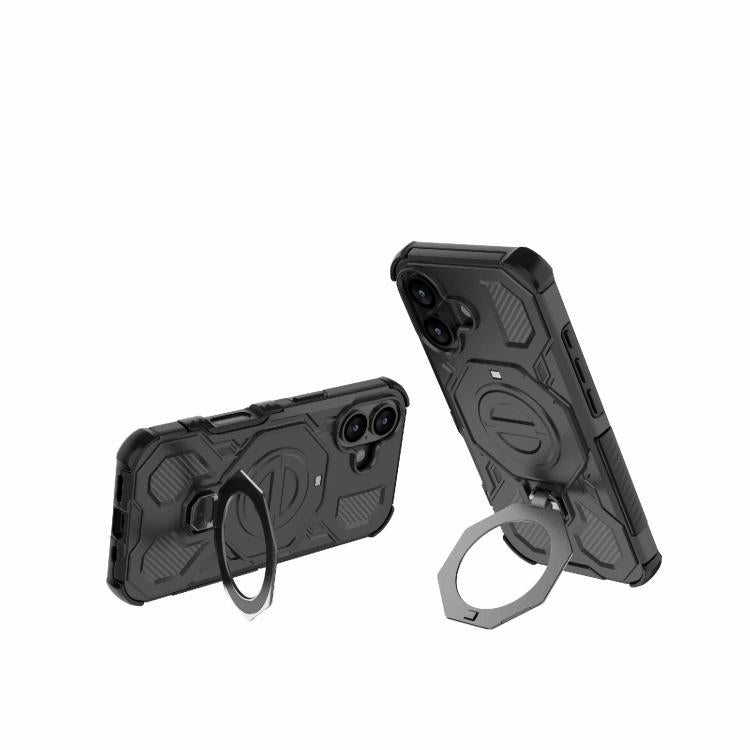 For iPhone 17 J-20 Solid Color MagSafe Magnetic TPU+PC Phone Case(Black) - iPhone 17 Cases by buy2fix | Online Shopping UK | buy2fix