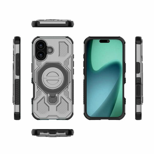 For iPhone 17 J-20 Solid Color MagSafe Magnetic TPU+PC Phone Case(Grey) - iPhone 17 Cases by buy2fix | Online Shopping UK | buy2fix