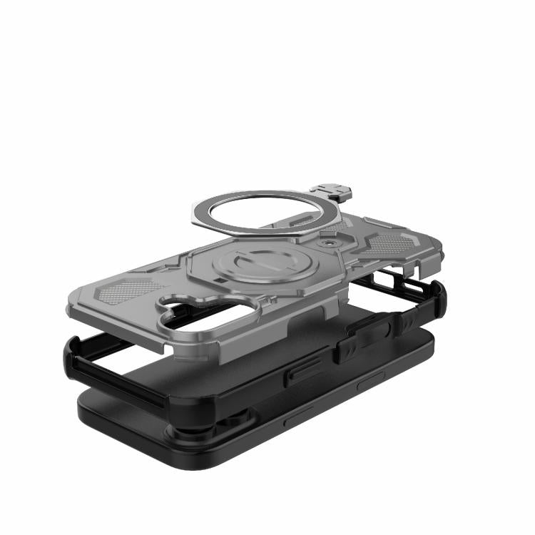 For iPhone 17 J-20 Solid Color MagSafe Magnetic TPU+PC Phone Case(Grey) - iPhone 17 Cases by buy2fix | Online Shopping UK | buy2fix