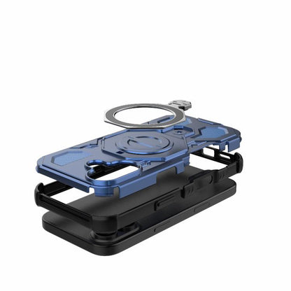 For iPhone 17 J-20 Solid Color MagSafe Magnetic TPU+PC Phone Case(Blue) - iPhone 17 Cases by buy2fix | Online Shopping UK | buy2fix