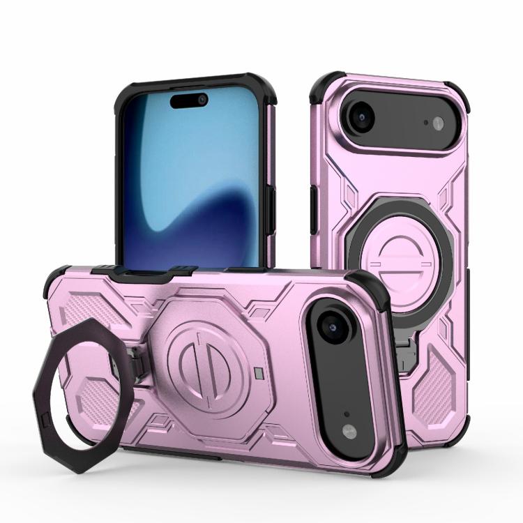 For iPhone Air J-20 Solid Color MagSafe Magnetic TPU+PC Phone Case(Pink) - iPhone Air Cases by buy2fix | Online Shopping UK | buy2fix