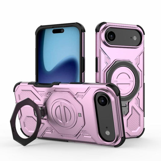For iPhone Air J-20 Solid Color MagSafe Magnetic TPU+PC Phone Case(Pink) - iPhone Air Cases by buy2fix | Online Shopping UK | buy2fix