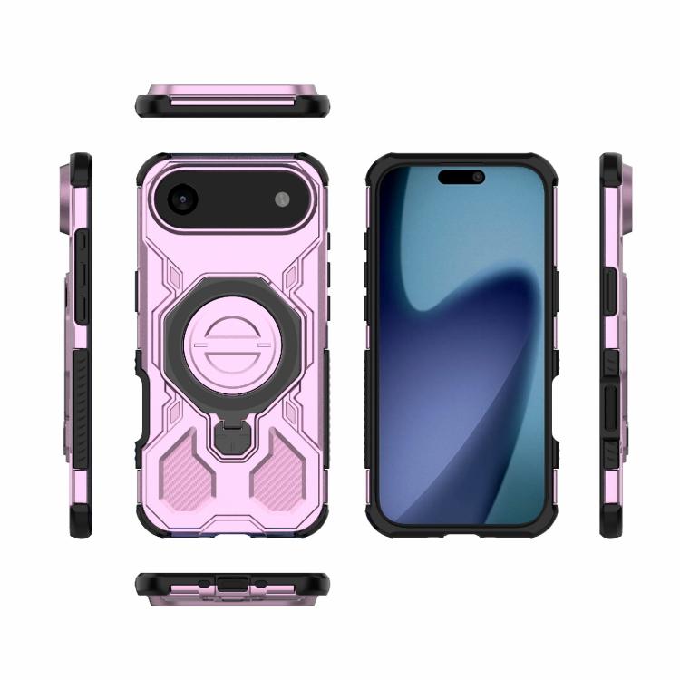 For iPhone Air J-20 Solid Color MagSafe Magnetic TPU+PC Phone Case(Pink) - iPhone Air Cases by buy2fix | Online Shopping UK | buy2fix
