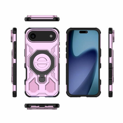 For iPhone Air J-20 Solid Color MagSafe Magnetic TPU+PC Phone Case(Pink) - iPhone Air Cases by buy2fix | Online Shopping UK | buy2fix