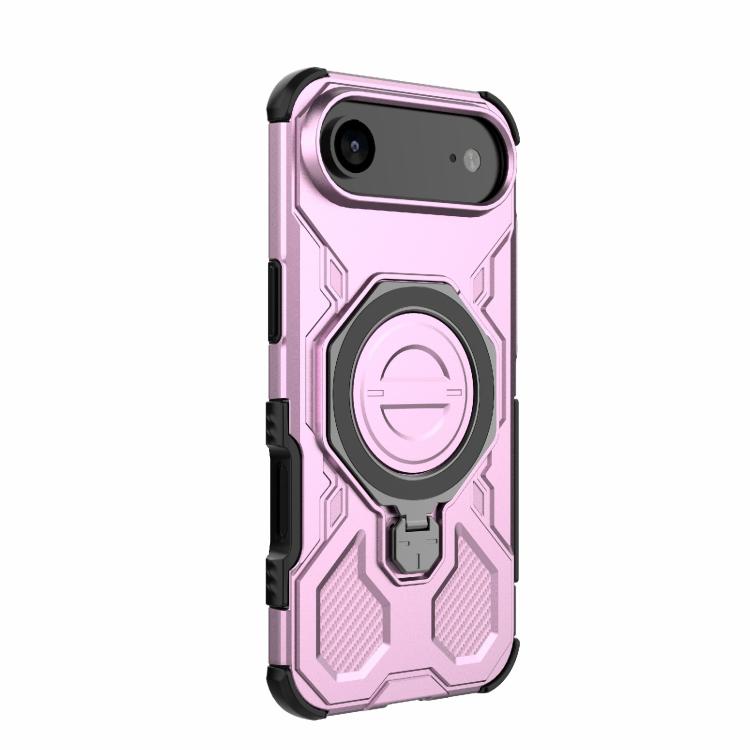 For iPhone Air J-20 Solid Color MagSafe Magnetic TPU+PC Phone Case(Pink) - iPhone Air Cases by buy2fix | Online Shopping UK | buy2fix