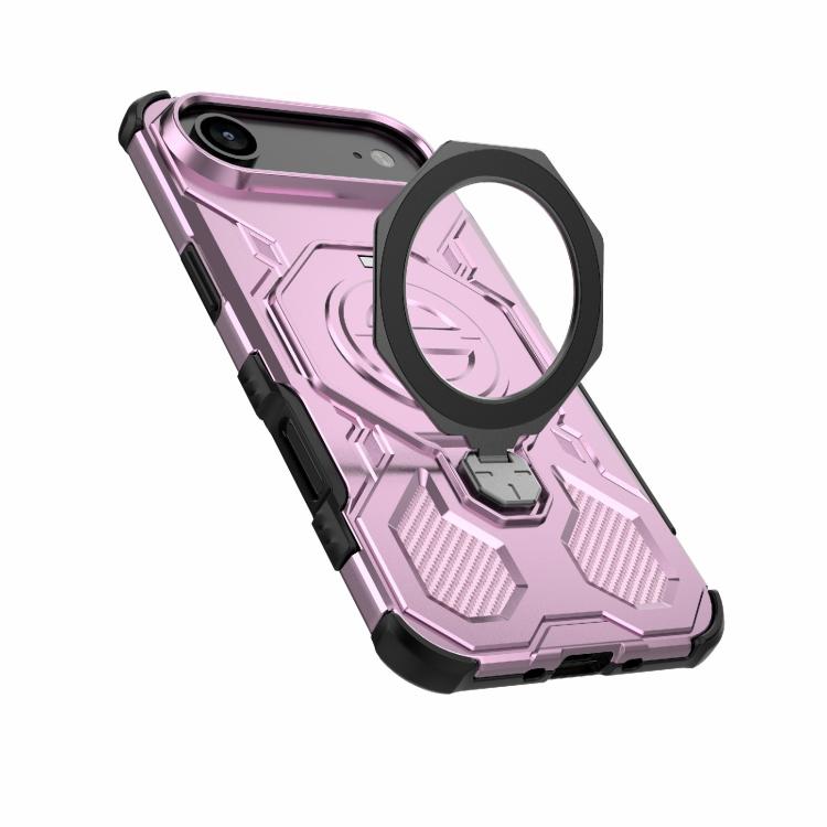 For iPhone Air J-20 Solid Color MagSafe Magnetic TPU+PC Phone Case(Pink) - iPhone Air Cases by buy2fix | Online Shopping UK | buy2fix