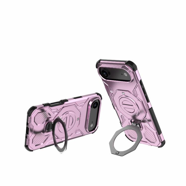 For iPhone Air J-20 Solid Color MagSafe Magnetic TPU+PC Phone Case(Pink) - iPhone Air Cases by buy2fix | Online Shopping UK | buy2fix