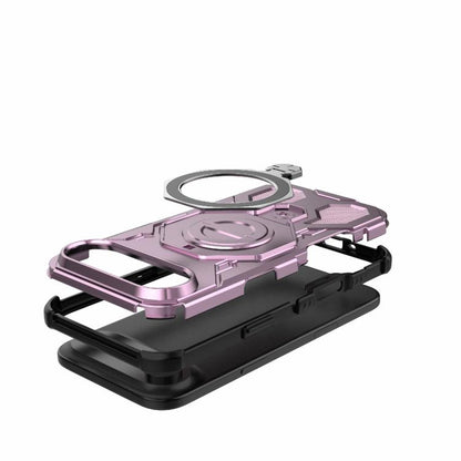For iPhone Air J-20 Solid Color MagSafe Magnetic TPU+PC Phone Case(Pink) - iPhone Air Cases by buy2fix | Online Shopping UK | buy2fix