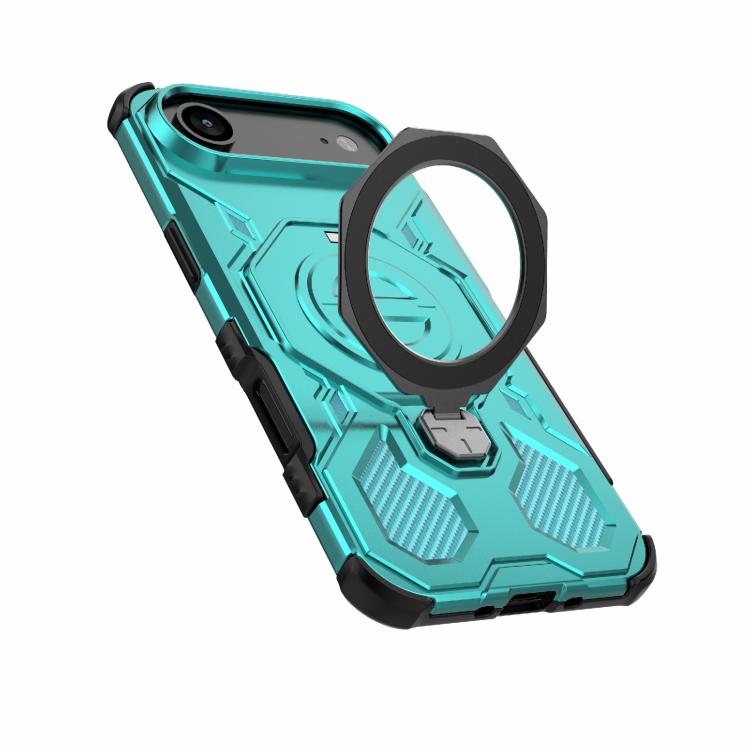 For iPhone Air J-20 Solid Color MagSafe Magnetic TPU+PC Phone Case(Lake Blue) - iPhone Air Cases by buy2fix | Online Shopping UK | buy2fix