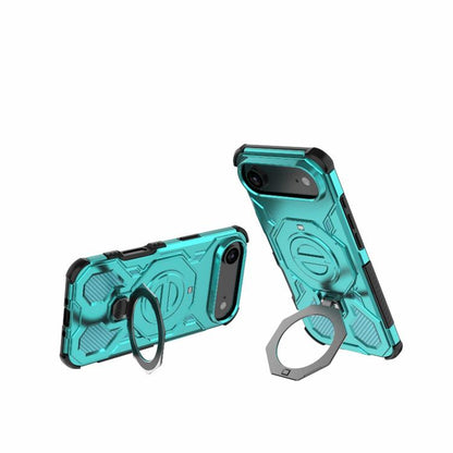 For iPhone Air J-20 Solid Color MagSafe Magnetic TPU+PC Phone Case(Lake Blue) - iPhone Air Cases by buy2fix | Online Shopping UK | buy2fix