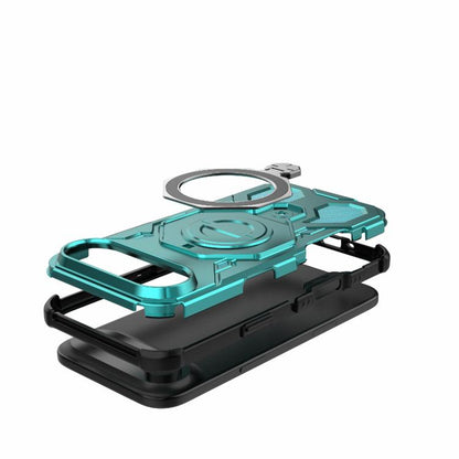 For iPhone Air J-20 Solid Color MagSafe Magnetic TPU+PC Phone Case(Lake Blue) - iPhone Air Cases by buy2fix | Online Shopping UK | buy2fix