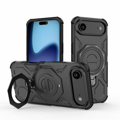 For iPhone Air J-20 Solid Color MagSafe Magnetic TPU+PC Phone Case(Black) - iPhone Air Cases by buy2fix | Online Shopping UK | buy2fix