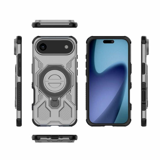 For iPhone Air J-20 Solid Color MagSafe Magnetic TPU+PC Phone Case(Grey) - iPhone Air Cases by buy2fix | Online Shopping UK | buy2fix