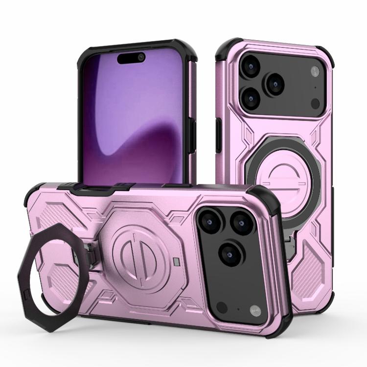 For iPhone 17 Pro Max J-20 Solid Color MagSafe Magnetic TPU+PC Phone Case(Pink) - iPhone 17 Pro Max Cases by buy2fix | Online Shopping UK | buy2fix
