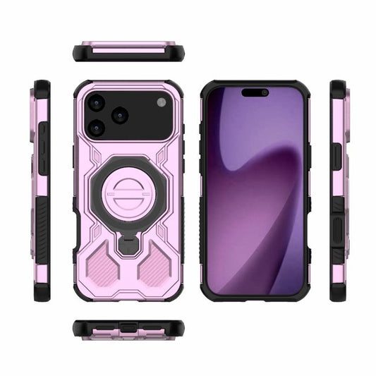 For iPhone 17 Pro Max J-20 Solid Color MagSafe Magnetic TPU+PC Phone Case(Pink) - iPhone 17 Pro Max Cases by buy2fix | Online Shopping UK | buy2fix