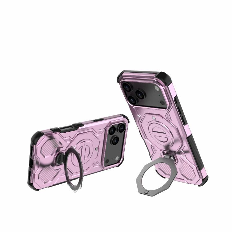 For iPhone 17 Pro Max J-20 Solid Color MagSafe Magnetic TPU+PC Phone Case(Pink) - iPhone 17 Pro Max Cases by buy2fix | Online Shopping UK | buy2fix