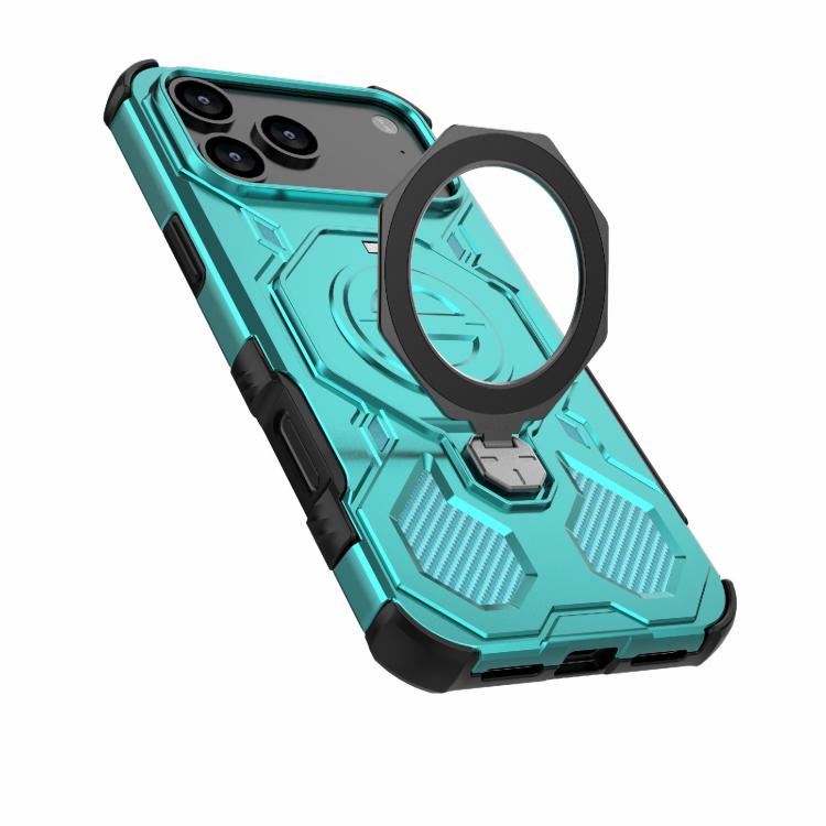 For iPhone 17 Pro Max J-20 Solid Color MagSafe Magnetic TPU+PC Phone Case(Lake Blue) - iPhone 17 Pro Max Cases by buy2fix | Online Shopping UK | buy2fix