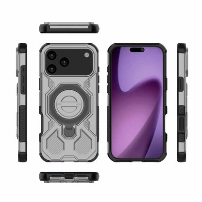 For iPhone 17 Pro Max J-20 Solid Color MagSafe Magnetic TPU+PC Phone Case(Grey) - iPhone 17 Pro Max Cases by buy2fix | Online Shopping UK | buy2fix