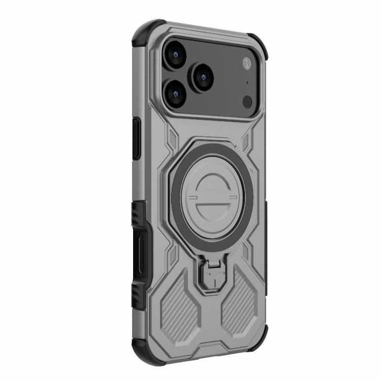 For iPhone 17 Pro Max J-20 Solid Color MagSafe Magnetic TPU+PC Phone Case(Grey) - iPhone 17 Pro Max Cases by buy2fix | Online Shopping UK | buy2fix