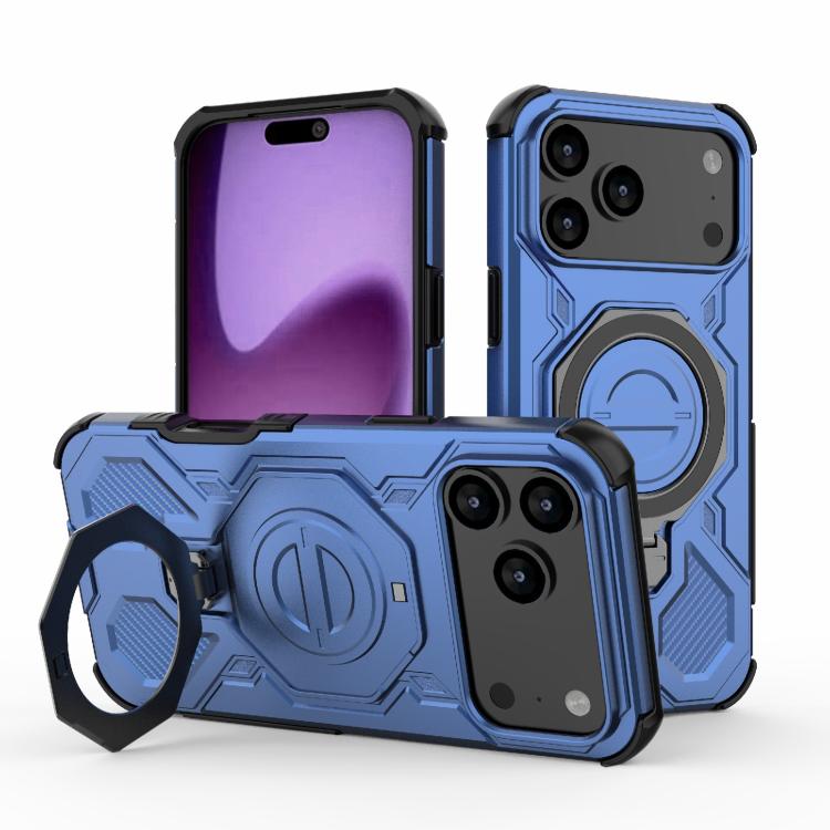 For iPhone 17 Pro Max J-20 Solid Color MagSafe Magnetic TPU+PC Phone Case(Blue) - iPhone 17 Pro Max Cases by buy2fix | Online Shopping UK | buy2fix