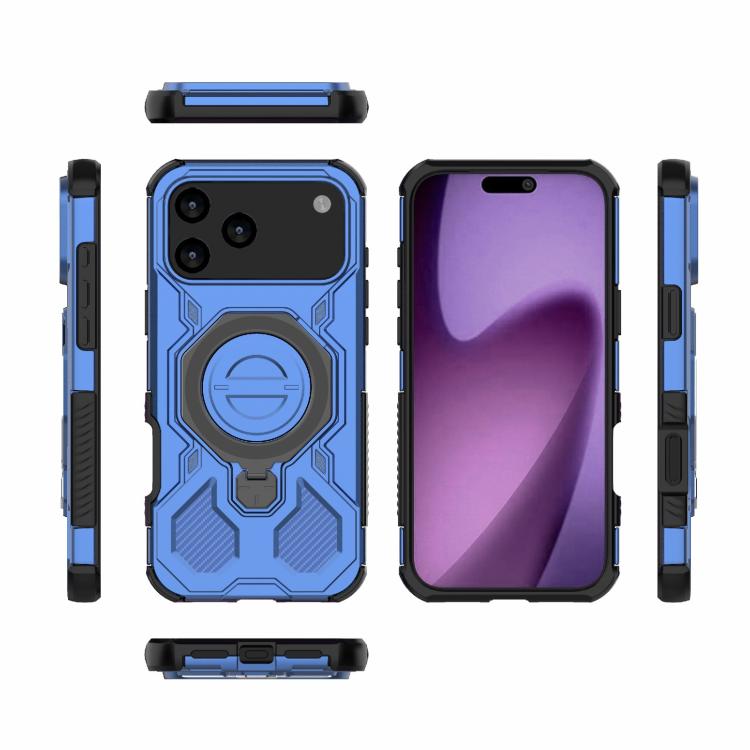 For iPhone 17 Pro Max J-20 Solid Color MagSafe Magnetic TPU+PC Phone Case(Blue) - iPhone 17 Pro Max Cases by buy2fix | Online Shopping UK | buy2fix