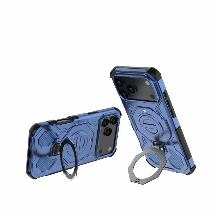 For iPhone 17 Pro Max J-20 Solid Color MagSafe Magnetic TPU+PC Phone Case(Blue) - iPhone 17 Pro Max Cases by buy2fix | Online Shopping UK | buy2fix