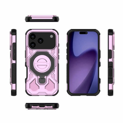 For iPhone 17 Pro J-20 Solid Color MagSafe Magnetic TPU+PC Phone Case(Pink) - iPhone 17 Pro Cases by buy2fix | Online Shopping UK | buy2fix