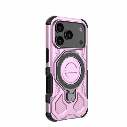 For iPhone 17 Pro J-20 Solid Color MagSafe Magnetic TPU+PC Phone Case(Pink) - iPhone 17 Pro Cases by buy2fix | Online Shopping UK | buy2fix