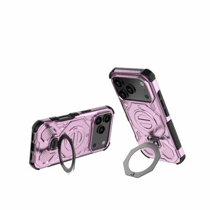 For iPhone 17 Pro J-20 Solid Color MagSafe Magnetic TPU+PC Phone Case(Pink) - iPhone 17 Pro Cases by buy2fix | Online Shopping UK | buy2fix