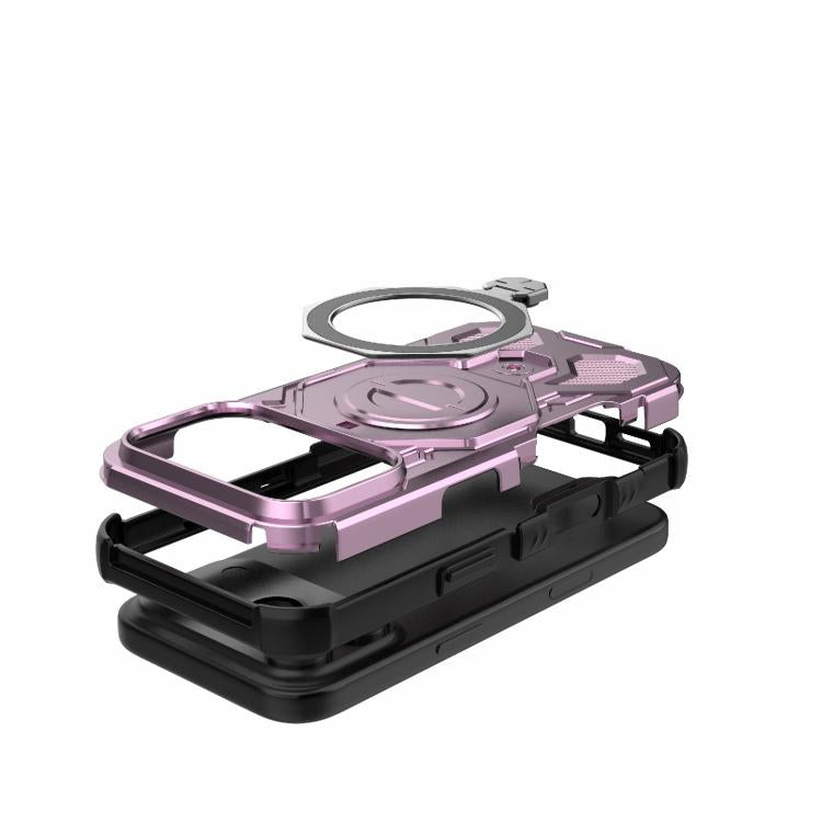 For iPhone 17 Pro J-20 Solid Color MagSafe Magnetic TPU+PC Phone Case(Pink) - iPhone 17 Pro Cases by buy2fix | Online Shopping UK | buy2fix