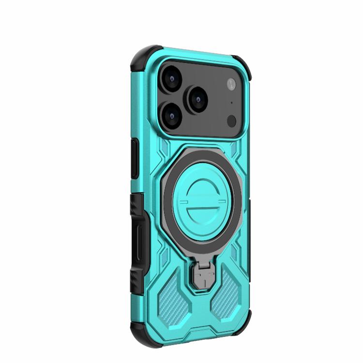 For iPhone 17 Pro J-20 Solid Color MagSafe Magnetic TPU+PC Phone Case(Lake Blue) - iPhone 17 Pro Cases by buy2fix | Online Shopping UK | buy2fix