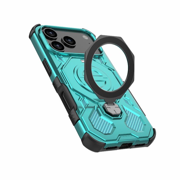 For iPhone 17 Pro J-20 Solid Color MagSafe Magnetic TPU+PC Phone Case(Lake Blue) - iPhone 17 Pro Cases by buy2fix | Online Shopping UK | buy2fix