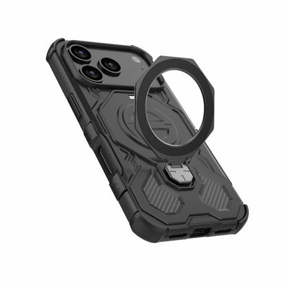 For iPhone 17 Pro J-20 Solid Color MagSafe Magnetic TPU+PC Phone Case(Black) - iPhone 17 Pro Cases by buy2fix | Online Shopping UK | buy2fix