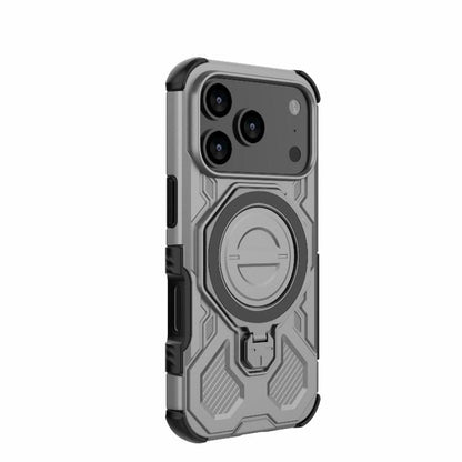 For iPhone 17 Pro J-20 Solid Color MagSafe Magnetic TPU+PC Phone Case(Grey) - iPhone 17 Pro Cases by buy2fix | Online Shopping UK | buy2fix