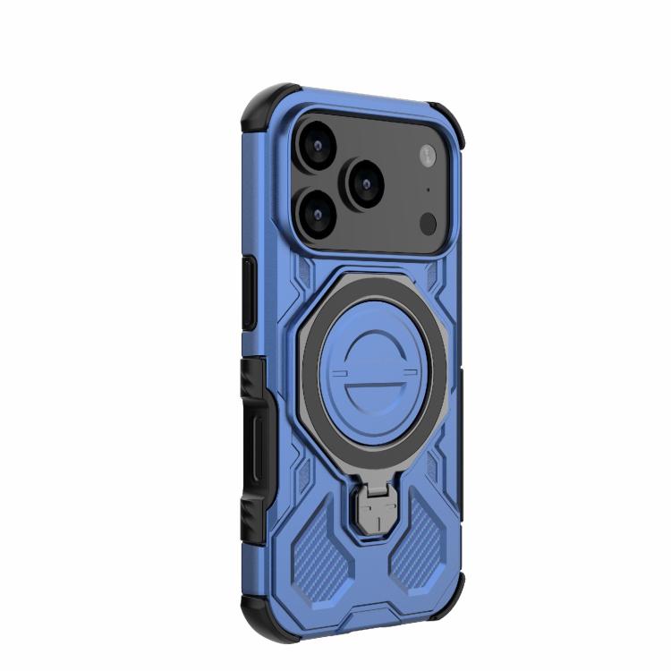 For iPhone 17 Pro J-20 Solid Color MagSafe Magnetic TPU+PC Phone Case(Blue) - iPhone 17 Pro Cases by buy2fix | Online Shopping UK | buy2fix