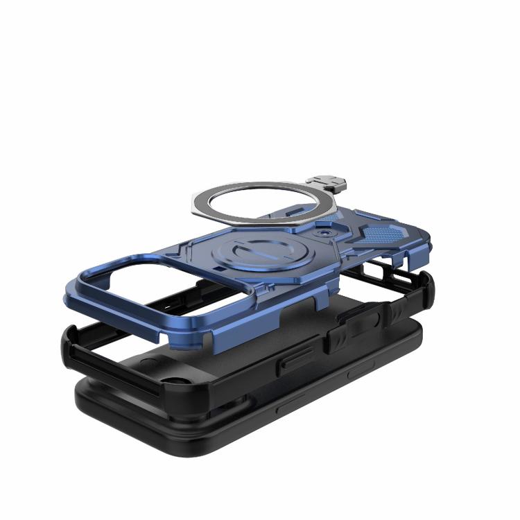 For iPhone 17 Pro J-20 Solid Color MagSafe Magnetic TPU+PC Phone Case(Blue) - iPhone 17 Pro Cases by buy2fix | Online Shopping UK | buy2fix