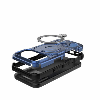 For iPhone 17 Pro J-20 Solid Color MagSafe Magnetic TPU+PC Phone Case(Blue) - iPhone 17 Pro Cases by buy2fix | Online Shopping UK | buy2fix