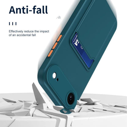 For iPhone Air Skin Feel Card Contrast Color Button TPU Phone Case(Black) - iPhone Air Cases by buy2fix | Online Shopping UK | buy2fix