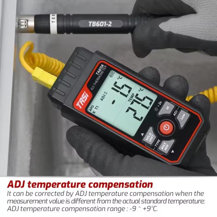 TRSI TA616B Industrial Handheld K-Type Thermocouple Thermometer, Dual Channel, Basic Version - Thermostat & Thermometer by TASI | Online Shopping UK | buy2fix