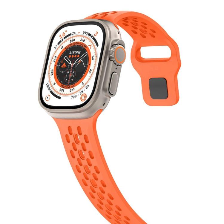 For Apple Watch 42mm / 41mm / 40mm / 38mm xDfind Mesh Reverse Buckle Silicone Watch Band(Black) - Watch Bands by xDfind | Online Shopping UK | buy2fix