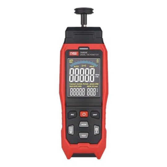 TASI Contact and Non-contact Dual Use Portable Measuring Speed Meter Digital Display Laser Tachometer