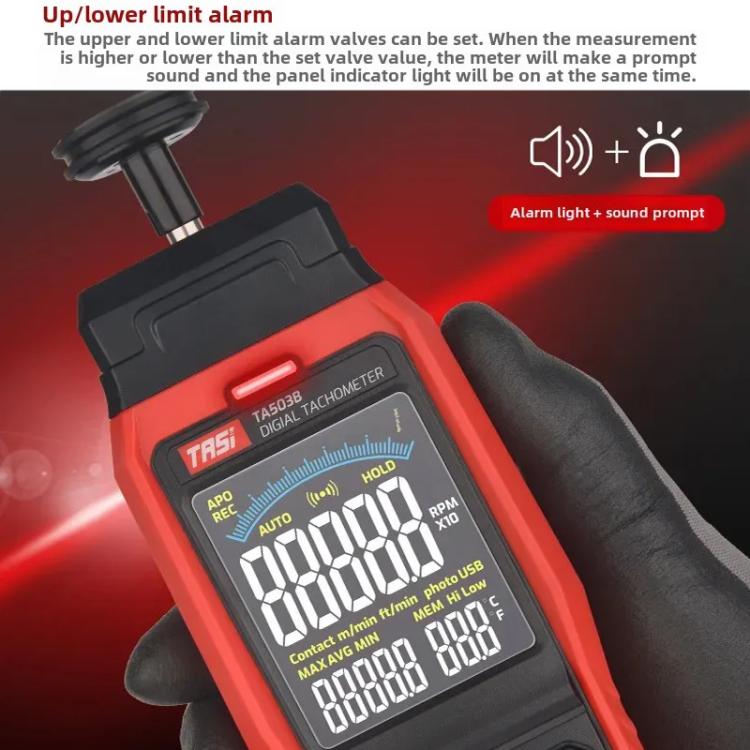 TASI Contact and Non-contact Dual Use Portable Measuring Speed Meter Digital Display Laser Tachometer - Tachometers & Anemometer by TASI | Online Shopping UK | buy2fix